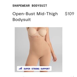 Honeylove Open Bust Mid Thigh Bodysuit . Size M. NWT